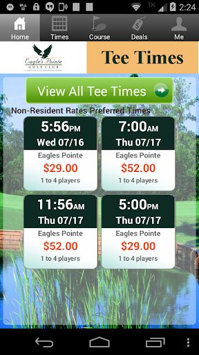 Eagles Pointe Golf Tee Times