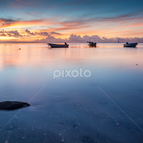 Mertasari Beach, Sanur, Bali  by Aloysius Alphonso - Landscapes Waterscapes