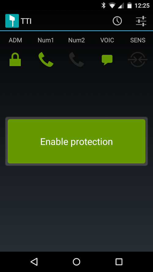 Android application TTI - Lone Worker screenshort