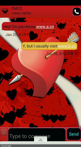 SexyValentine GO SMS THEME