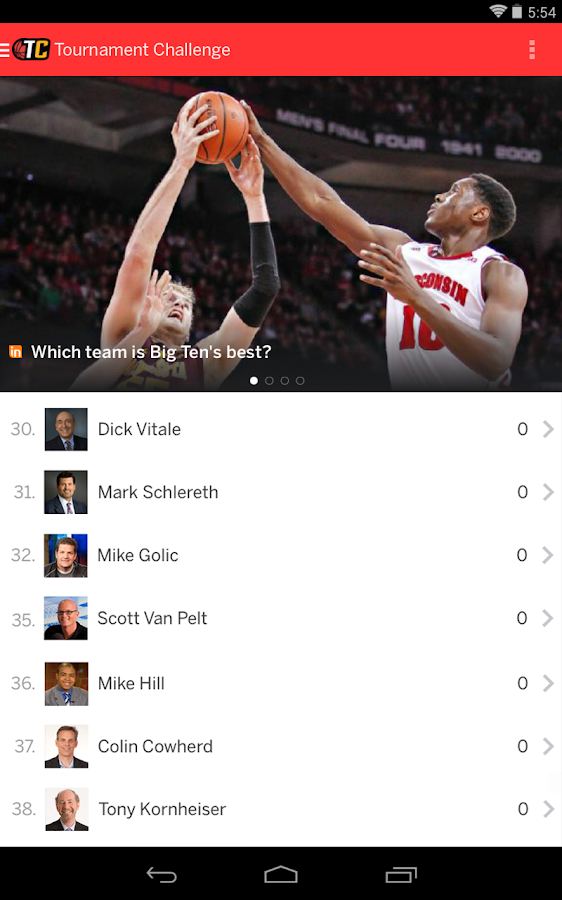 ESPN Tournament Challenge Android Apps on Google Play
