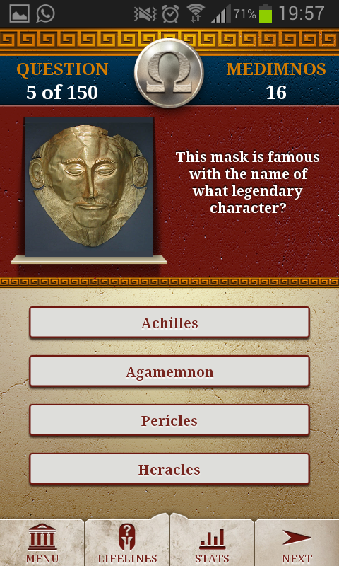 Android application Genius Quiz History of Greece screenshort