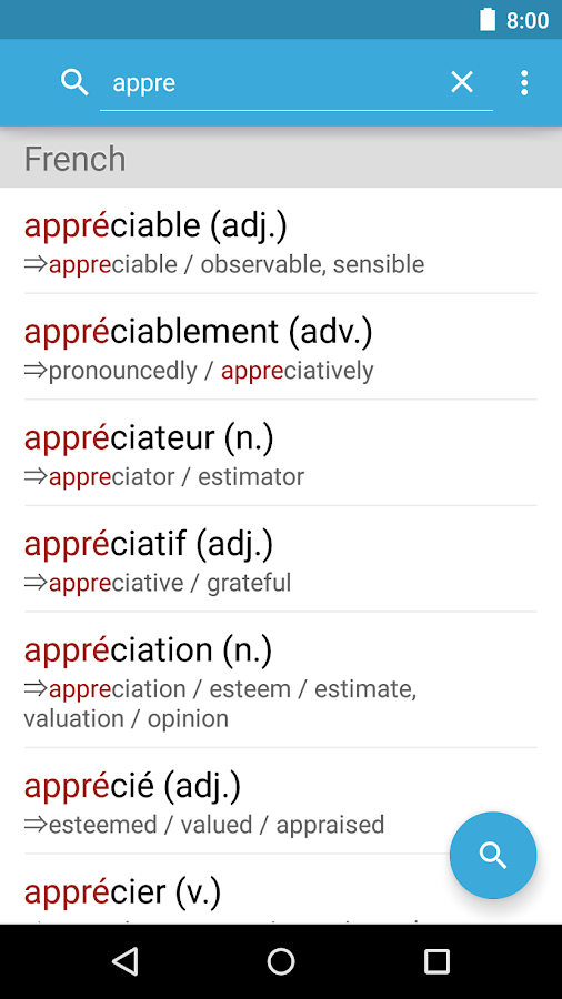 French English Dictionary Android Apps on Google Play
