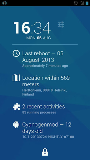 Dashclock Location Extension