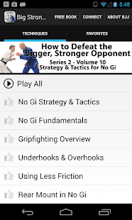 Android application BigStrong 10, No Gi Strategies screenshot