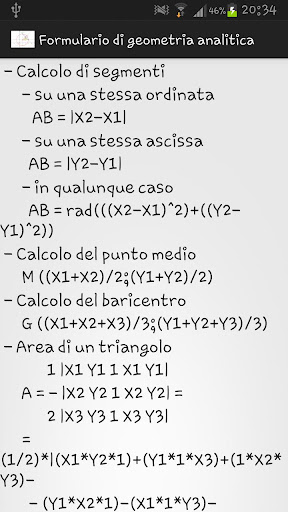 Formulario geometria analitica