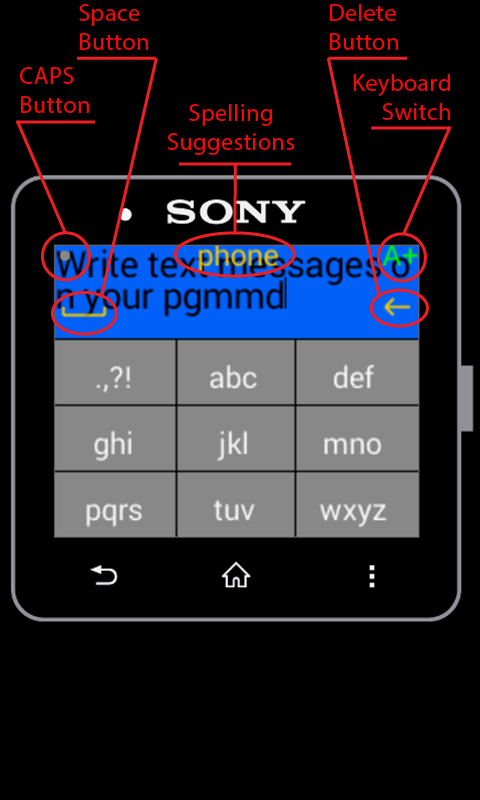 SMS Composer for SmartWatch Screen 1