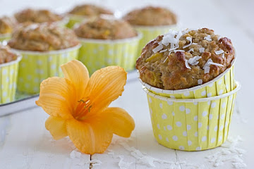 Mango Coconut Oatmeal Muffins