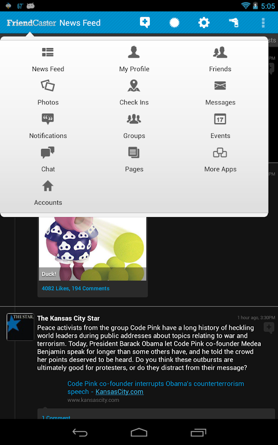 FriendCaster Pro for Facebook - screenshot