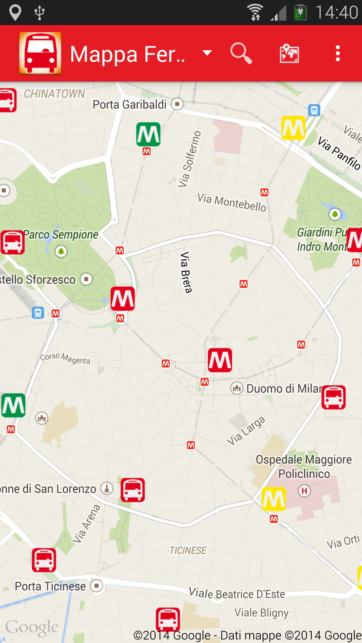 Android application ATM Milan: Bus &amp; Underground screenshort