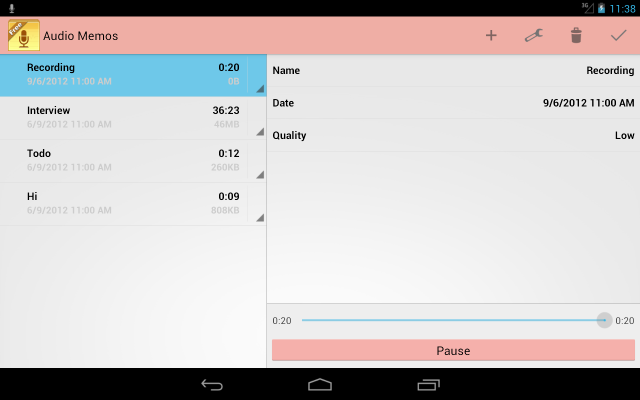 Audio Memos Free Android Apps on Google Play
