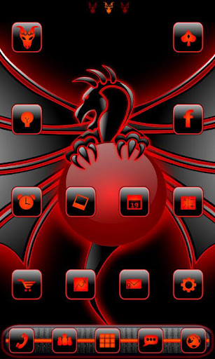 Dragonglow Red GoLauncherTheme