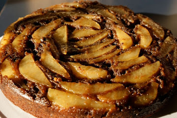 Chocolate Pear Upsidedown Cake