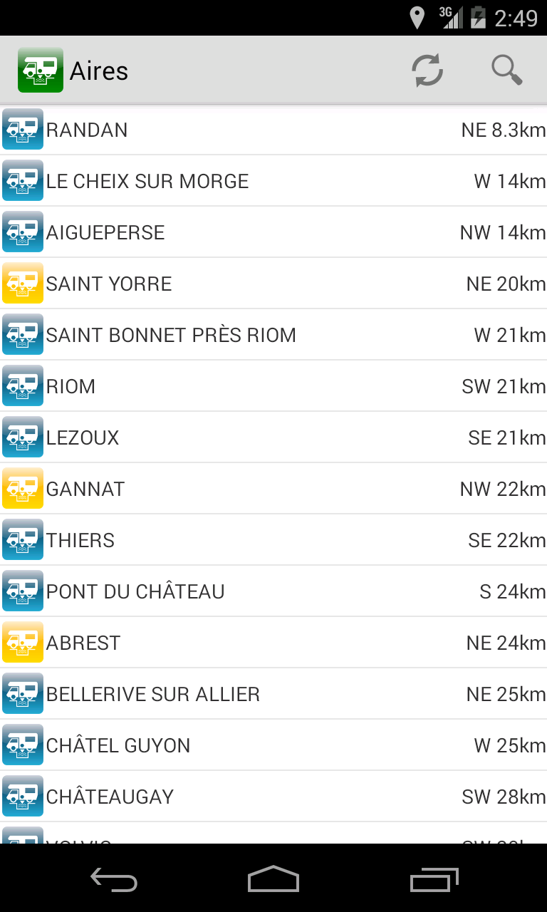 Aires Camping Car (France) Screen 1