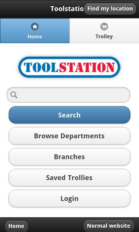 Toolstation Mobile Screen 1