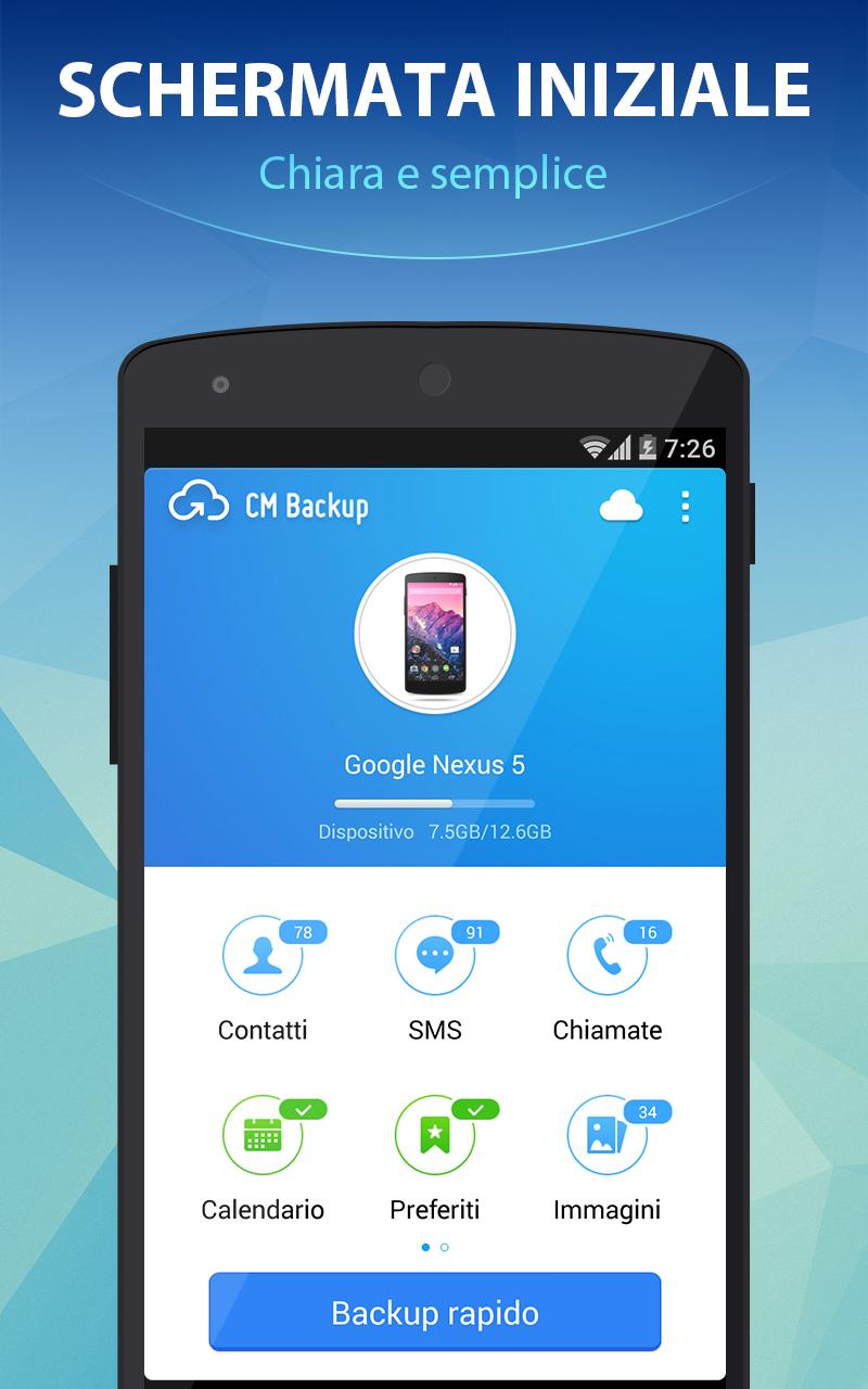 CM Backup - Contatti,Foto,SMS Screen 2