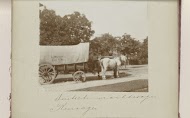Huifwagen met twee paarden, Remagen