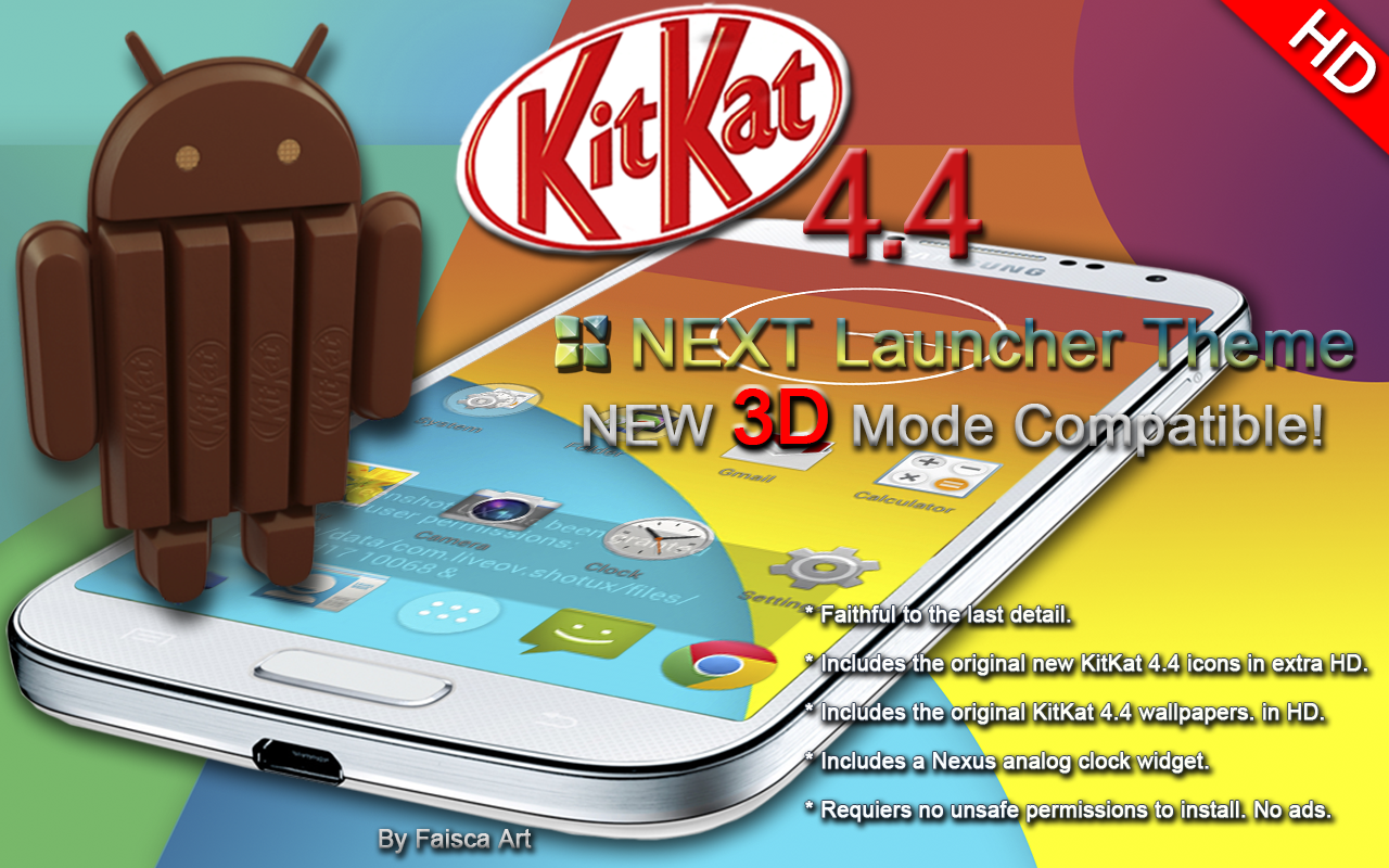 Next Launcher Theme KitKat 4.4 v1.5