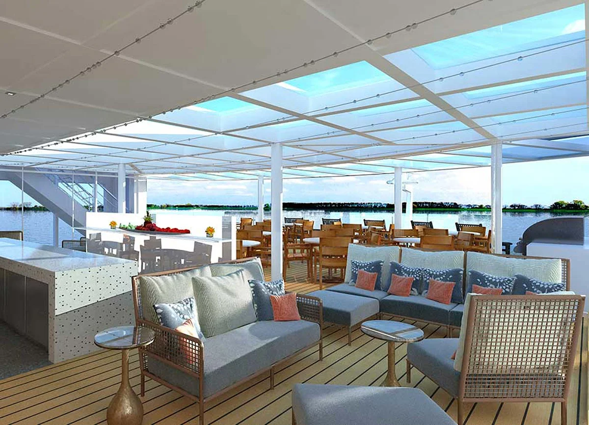 Viking-Longship-Aquavit-Terrace-3 - Head to the contemporary Aquavit Terrace aboard your Viking Longship to relax, meet new friends and take in Europe's scenic waterways.