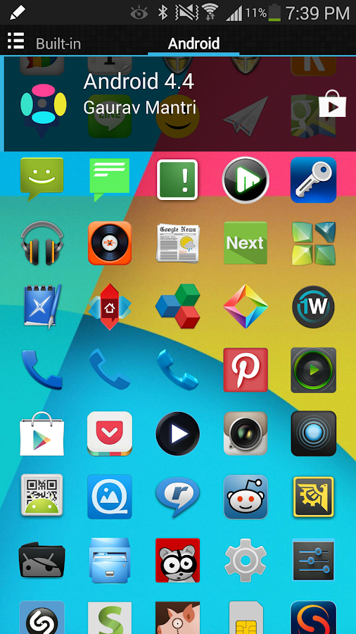 Android 4.4 Kitkat Theme - screenshot