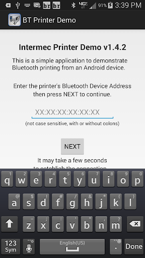 Intermec Printer Demo