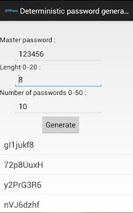 Free Deterministic Password Gen APK