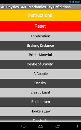 OCR Unit G481 Definitions