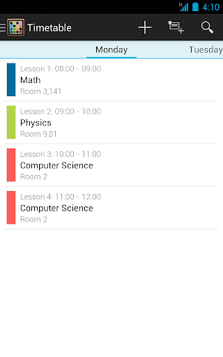 Timetable