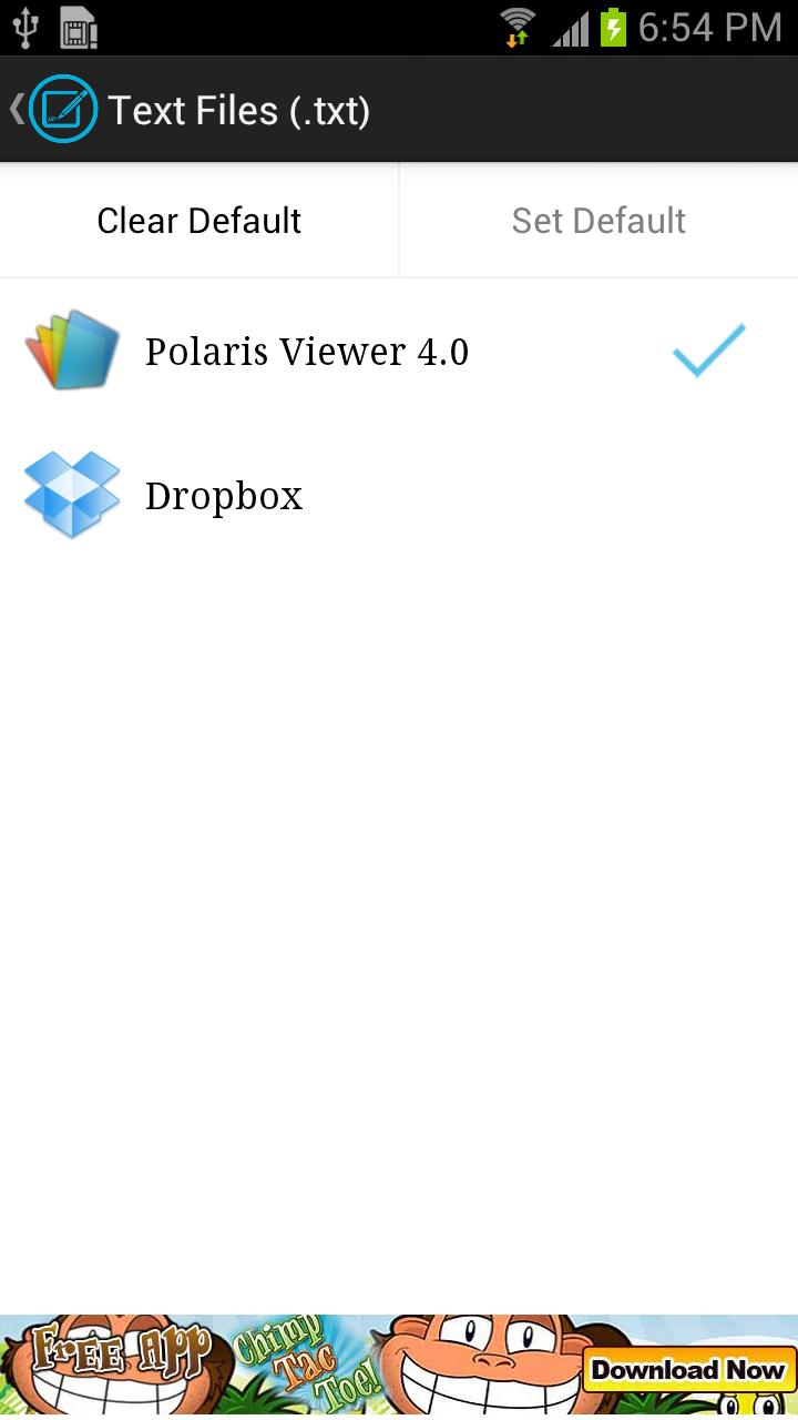 Default App Manager Lite Screen 3