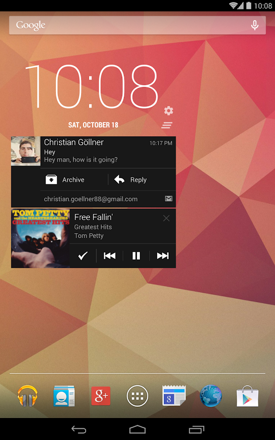 Notif Widget Notifications - screenshot