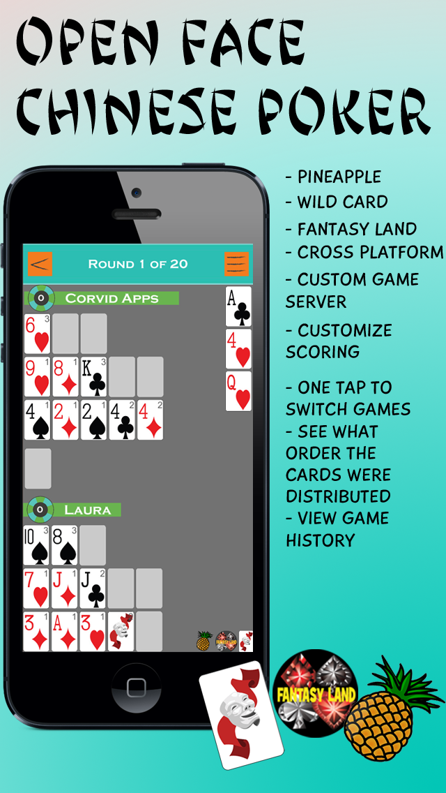 Open Face Chinese Poker Screen 1