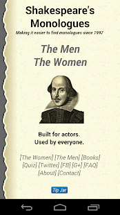 Android application Shakespeares Monologues-NoAds screenshot