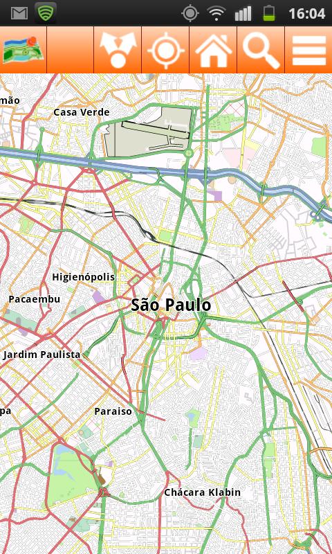 Sao Paulo Offline mappa Map Screen 2
