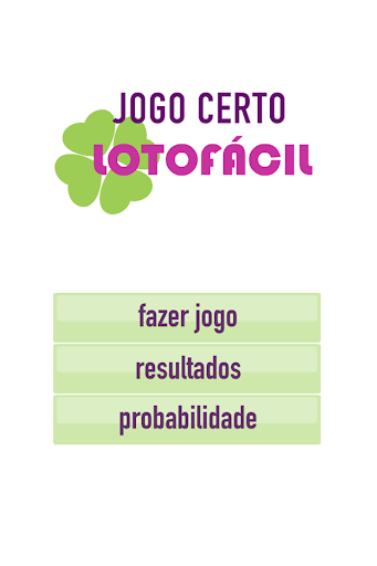 Jogo Certo Lotofácil