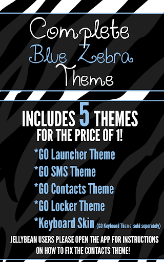 Complete Blue Zebra Theme