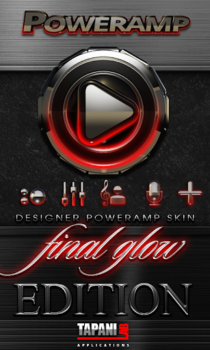 Poweramp skin Red Glow