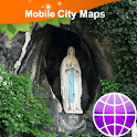 Tarbes, Lourdes Street Map logo