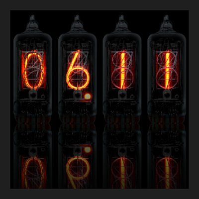 Android application Nixie Watch for Android Wear screenshort