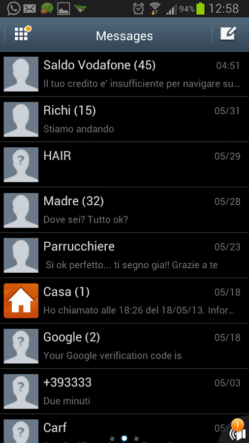 GO SMS Galaxy S3 Theme - screenshot