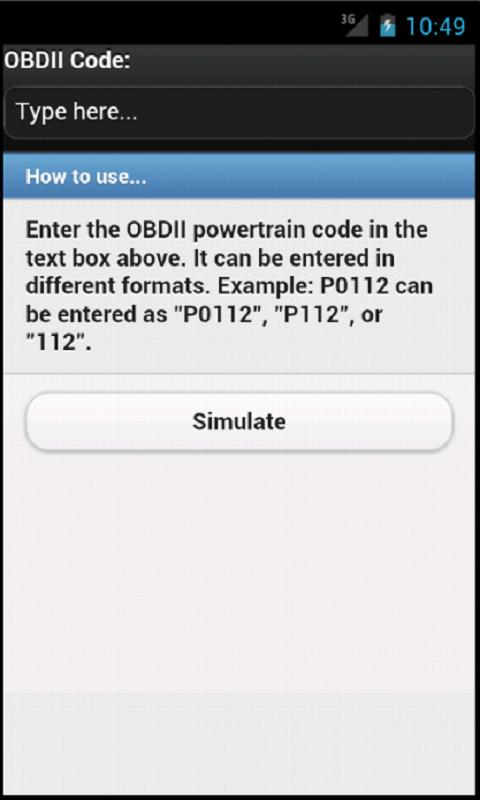 OBD 2 Codes Screen 3