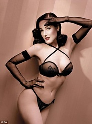 Burlesque queen Dita Von Teese wonderbra lingerie collection ad picture