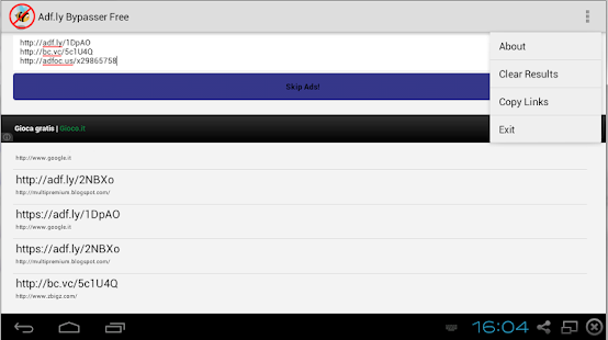 Adf.ly Bypasser Free - screenshot thumbnail
