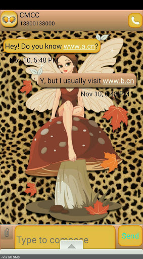 FallFairy GO SMS THEME