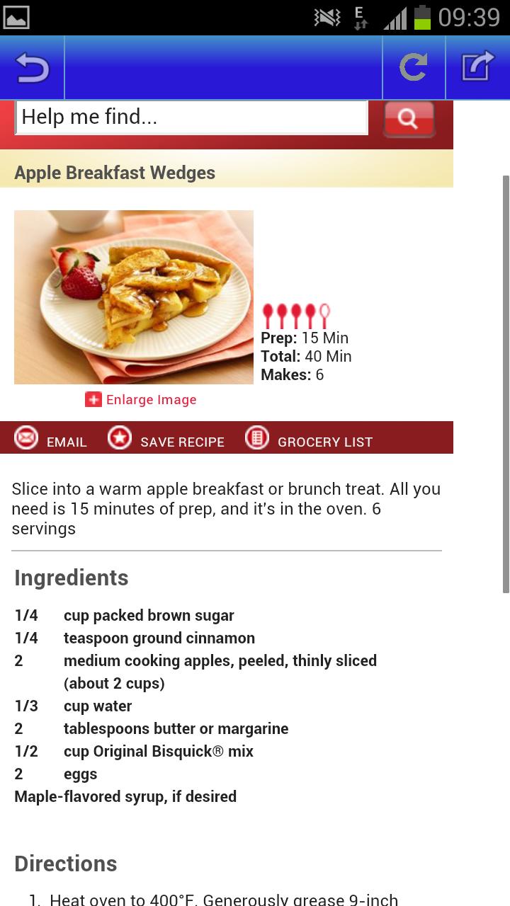 My Recipes - cookbook Screen 3