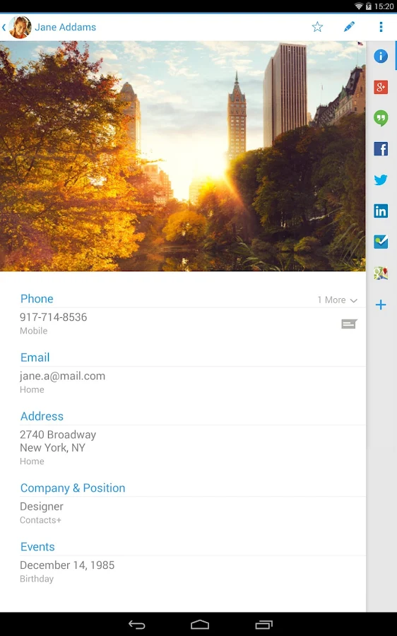 Contacts + - screenshot