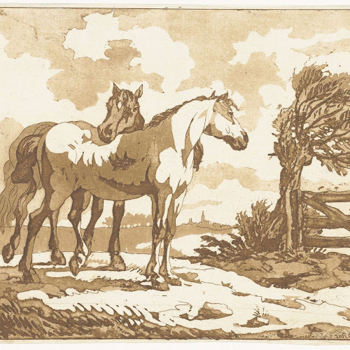 Paarden, Anthonie van den Bos, after Dirk Langendijk, 1778 - 1838 ...