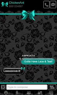 免費下載個人化APP|Lace & Teal GO SMS Theme app開箱文|APP開箱王