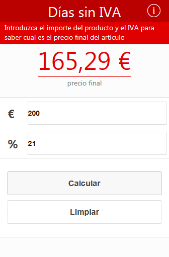 【免費購物App】Días sin IVA-APP點子