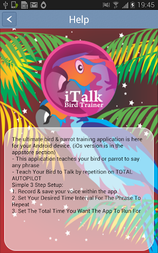 iTalk Bird Parrot Trainer