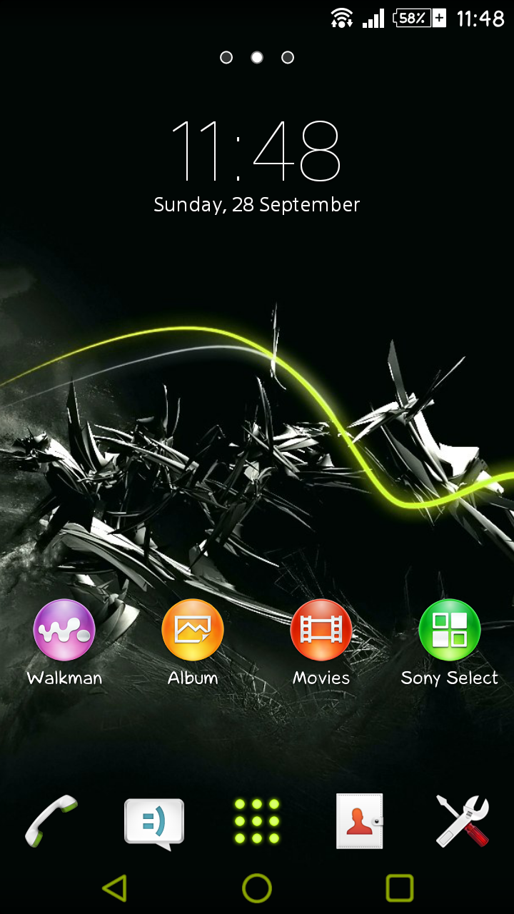 Theme XPERIEN™ - Lime Mix Screen 2